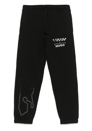 HUGO logo-print track pants - Black