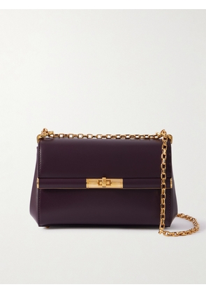 Dolce & Gabbana - Marlene Embellished Leather Shoulder Bag - Purple - One size