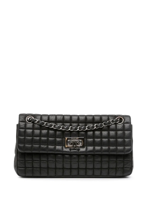 CHANEL Pre-Owned 2014-2015 Chocolate Bar Iridescent Calfskin Bubble Flap shoulder bag - Black