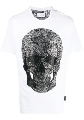 Philipp Plein skull-print cotton T-shirt - White