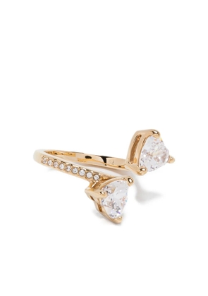Swarovski Mesmera heart-crystal ring - White