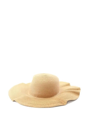 CHANEL Pre-Owned 1986-1988 wide-brim hat - Neutrals