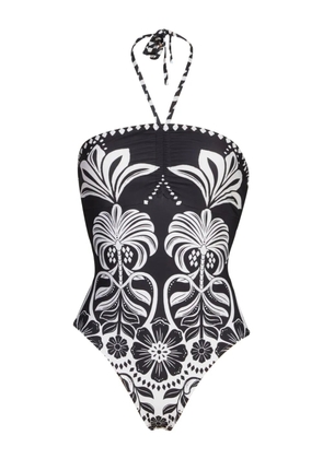 FARM Rio floral-print swimsuit - Black