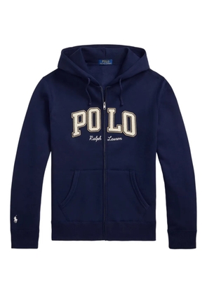 Polo Ralph Lauren logo-embroidered zip-up hoodie - Blue