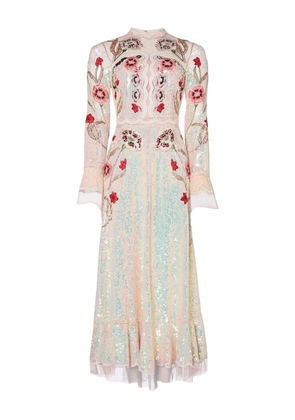 Temperley London Remi sequin-embellished midi dress - Neutrals