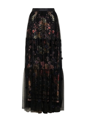 Camilla Letters from a Vineyard maxi skirt - Black