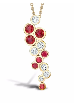 Pragnell 18kt rose gold Bubble ruby diamond pendant necklace - Pink