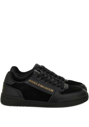 Versace Jeans Couture logo leather sneakers - Black