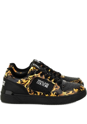 Versace Jeans Couture barocco-print lace-up sneakers - Black
