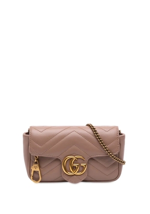 Gucci Pre-Owned 2016-2025 Mini GG Marmont Matelasse Leather Flap crossbody bag - Brown