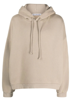 Acne Studios logo-print cotton hoodie - Grey