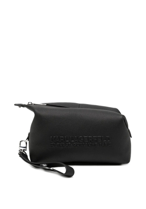 Karl Lagerfeld K/RSG leather wash bag - Black