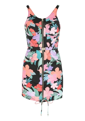 Amir Slama floral-print zip-up mini dress - Multicolour