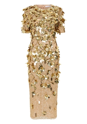 Rachel Gilbert Hugo midi dress - Gold