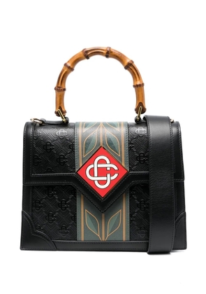 Casablanca Jeanne logo-patch tote bag - Black