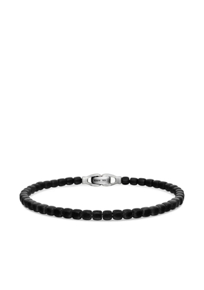 David Yurman sterling silver Spiritual Beads Cushion bracelet (4mm) - Black