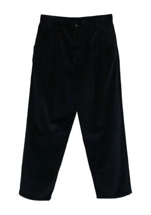 Moschino pleat-detail corduroy trousers - Blue