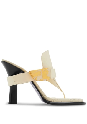 Burberry 100mm Bay leather mules - Neutrals
