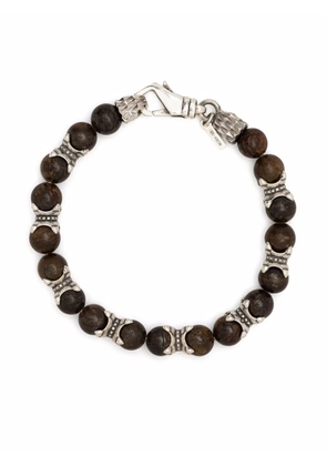 Emanuele Bicocchi tiger eye beaded bracelet - Brown