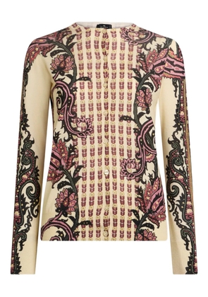 ETRO paisley-pattern cardigan - Neutrals