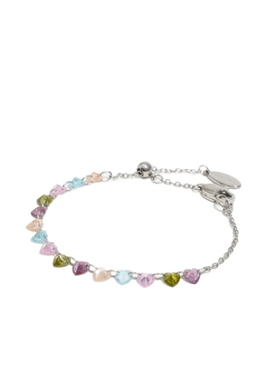 Bimba y Lola heart-shaped crystals bracelet - Silver