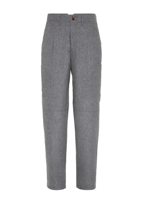 Brunello Cucinelli pleated patch-pocket trousers - Grey