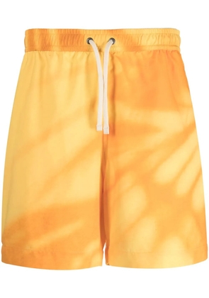 BLUE SKY INN Gold Shadow abstract-print swim shorts - Orange