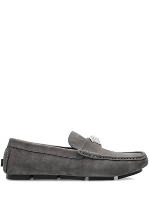 Versace La Medusa-embellished loafers - Grey