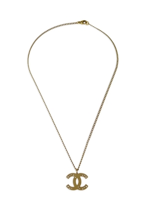 CHANEL Pre-Owned 2003 Interlocking CC-pendant necklace - Gold