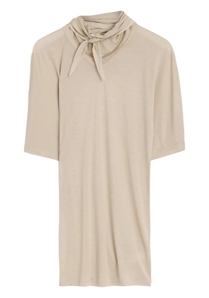LEMAIRE short sleeve with foulard t-shirt - Neutrals