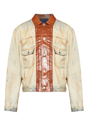 DSQUARED2 leather-panel jacket - Neutrals