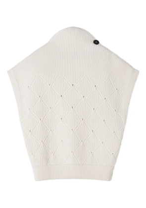 Lanvin diamond-pattern tank top - White