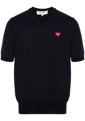 Comme Des Garçons Play heart-patch wool jumper - Blue