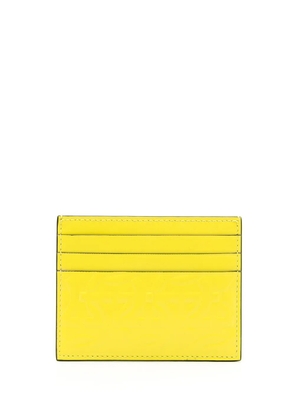 Ferragamo Gancini-print leather cardholder - Yellow