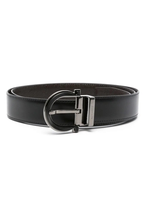 Ferragamo Gancini reversible leather belt - Black