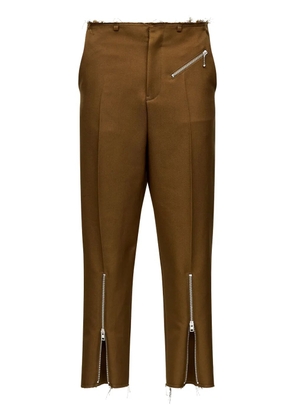 MM6 Maison Margiela zip-detail tapered trousers - Brown