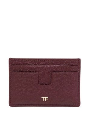 TOM FORD logo-plaque card holder - Red