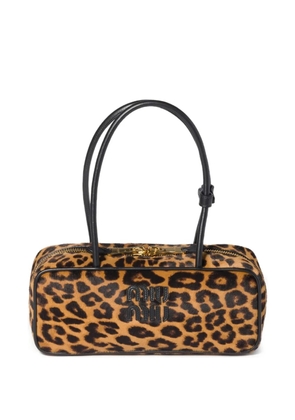 Miu Miu Beau animal-print tote bag - Brown