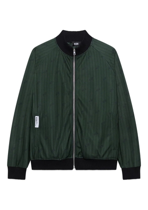 GCDS pinstripe logo-patch Jacket - Green