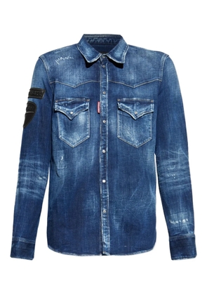 DSQUARED2 x Ducati patch pocket shirt - Blue