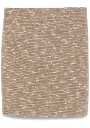 CHANEL Pre-Owned 1990s bouclé mini skirt - Neutrals