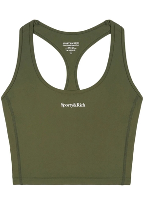 Sporty & Rich Serif Logo sports tank top - Green