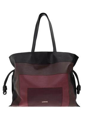 LOEWE x Albers XL Flamenco panelled knot-detail tote bag - Black