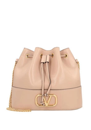 Valentino Garavani mini VLogo Signature leather bucket bag - Pink