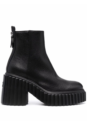 AGL ridged sole platform boots - Black