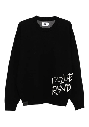 izzue logo-print jumper - Black