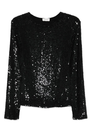 P.A.R.O.S.H. sequin long-sleeve blouse - Black