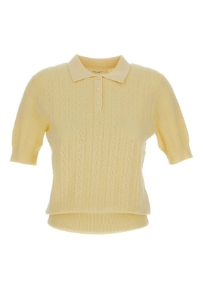 Lisa Yang ribbed polo top - Yellow