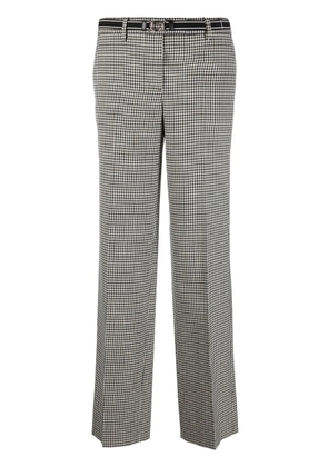 Miu Miu gingham-check straight-leg trousers - Black
