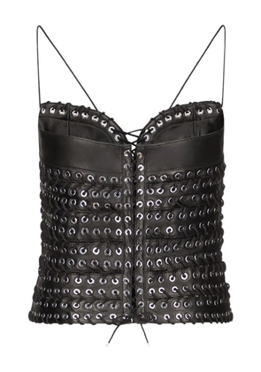 Ludovic de Saint Sernin Lee leather top - Black